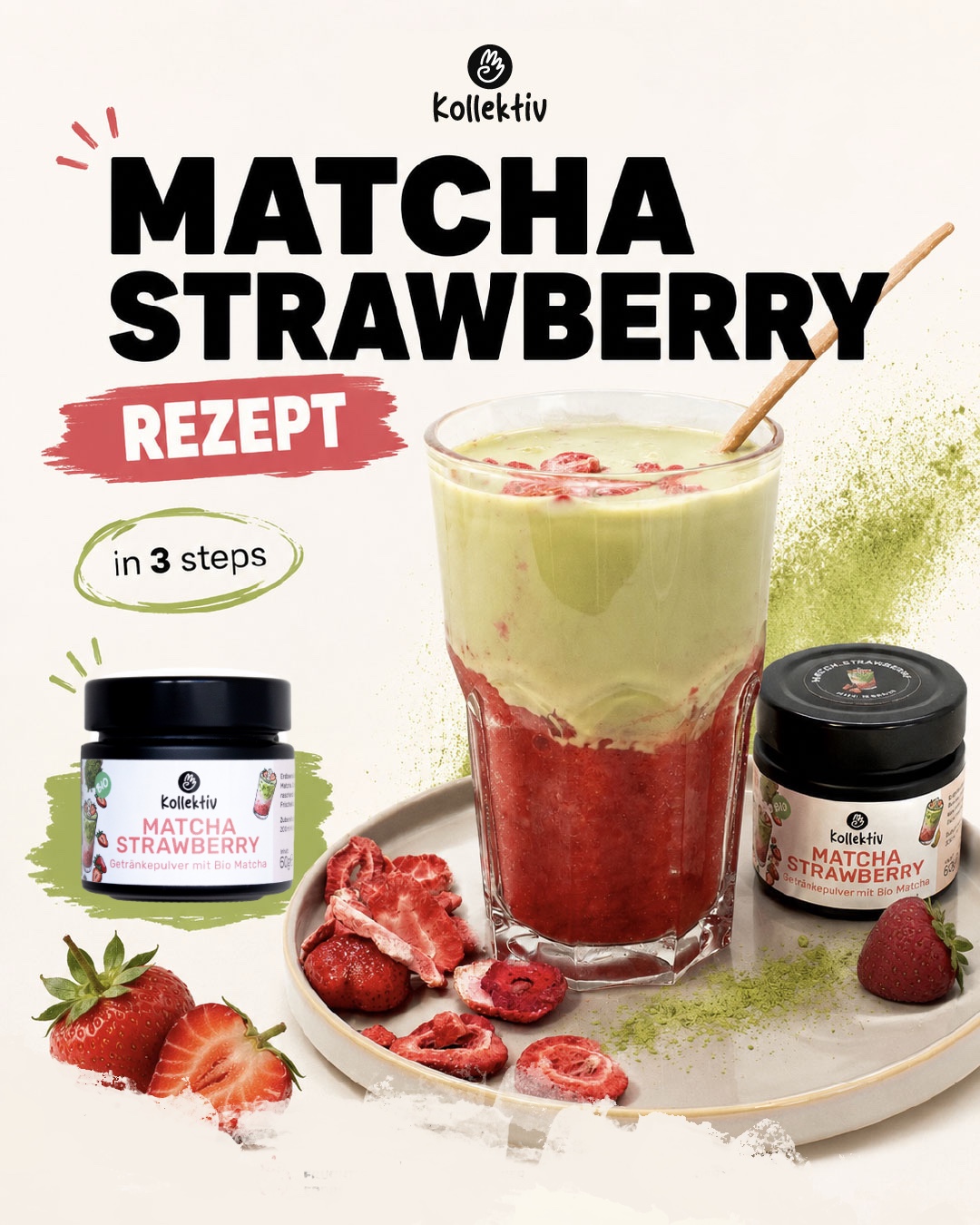 Matcha Strawberry Rezept